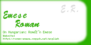 emese roman business card